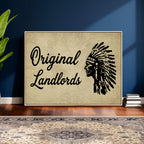 Original Landlords Wall Art Canvas Print, Native American Silhouette Artwork