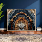 Abstract Wood Grain Canvas Print, Tree Ring Pattern Wall Art, Extra Large Living Room Wall Decor