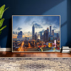 Atlanta Skyline Wall Art Canvas Print, Atlanta Downtown Night Cityscape