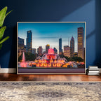 Chicago Wall Art Canvas Print - Chicago City Downtown Night Cityscape