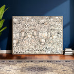 Abstract Bison Wall Art Canvas Print, Abstract Animal Art for Cabin Decor