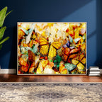 Butterfly Wall Art Canvas Print | Colorful Abstract Nature Artwork
