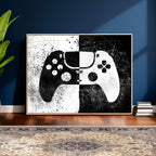 Abstract Gaming Controller Wall Art Canvas Print