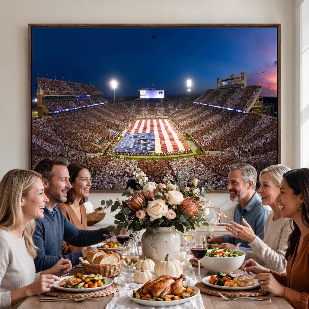Oklahoma Sooners Memorial Stadium Wall Art Canvas Print