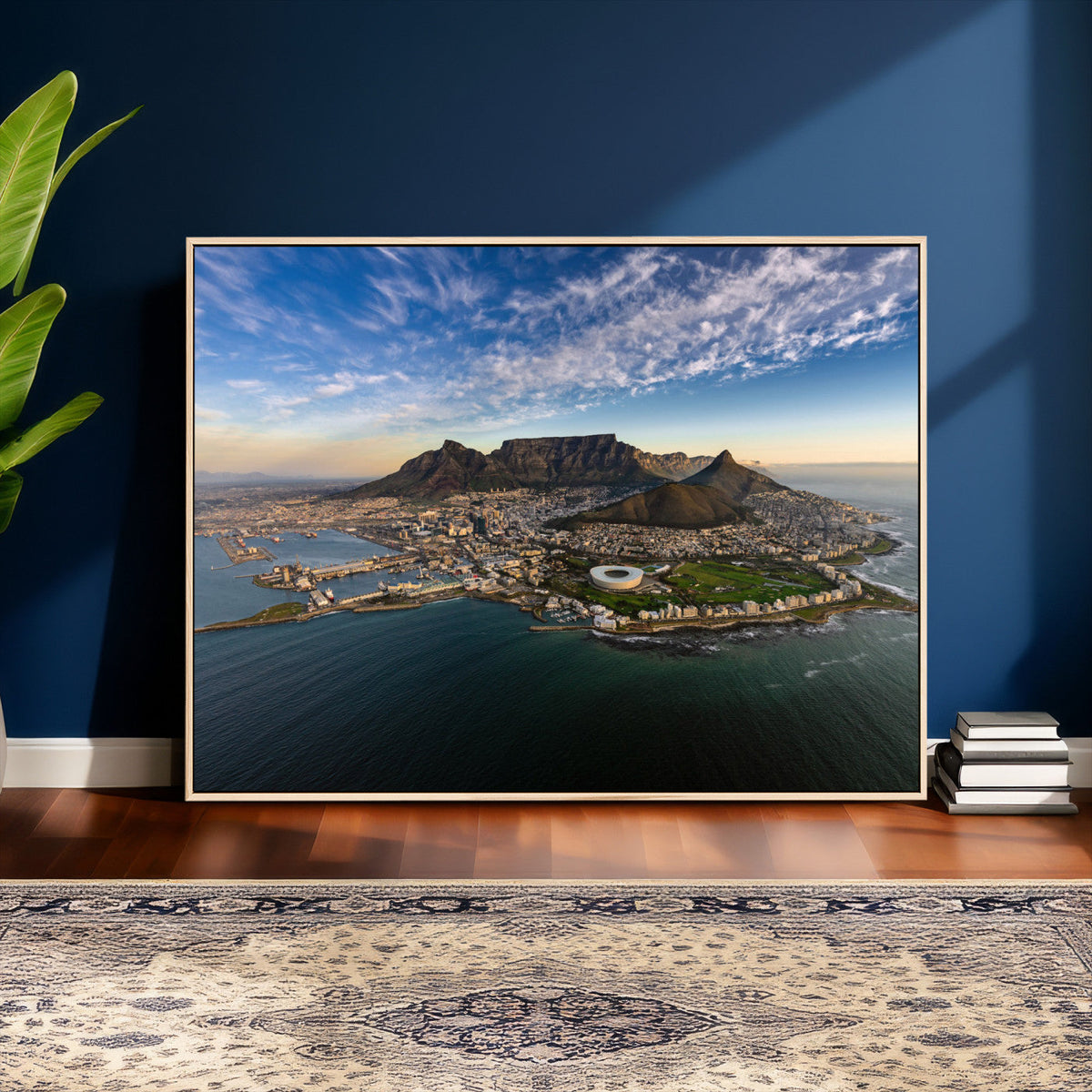 Cape Town Wall Art Canvas Print | Table Mountain Coastal Skyline Panorama