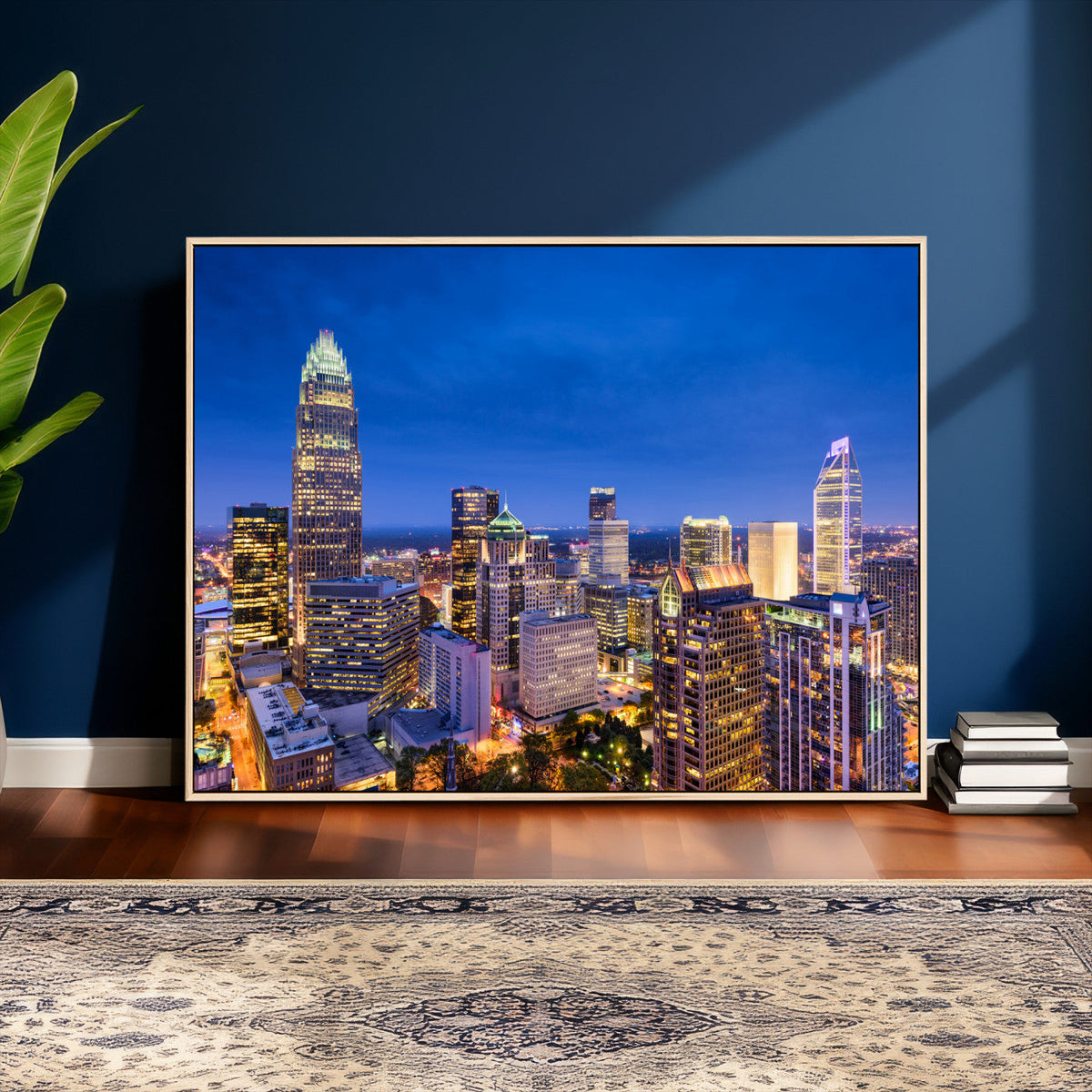 Charlotte Skyline Canvas Wall Art Print | North Carolina Cityscape
