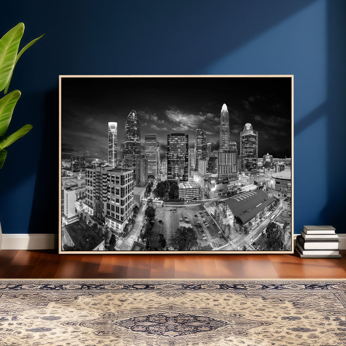 Charlotte Skyline Canvas Wall Art Print | North Carolina Cityscape