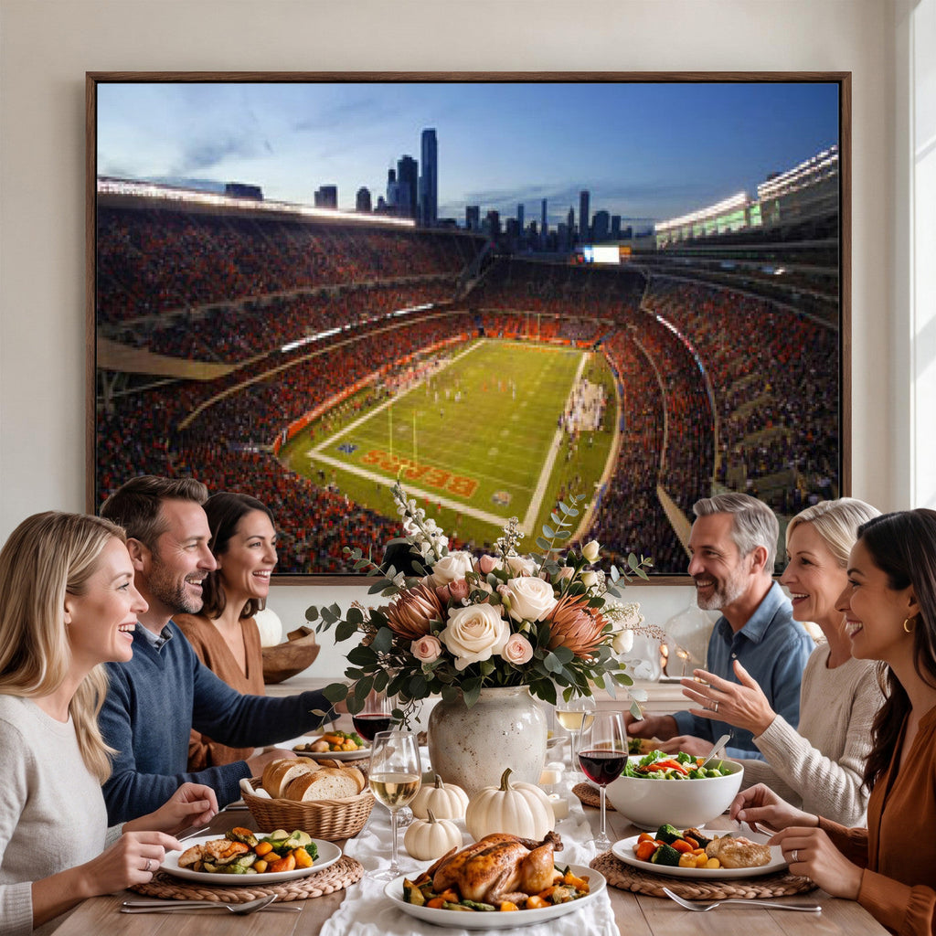 Chicago Bears Soldier Field Canvas Wall Art, NFL Stadium Panorama