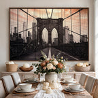 Brooklyn Bridge Canvas Wall Art, New York City Skyline Photography