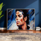 Abstract Michael Jackson Photo Wall Art Canvas Print