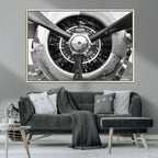 Vintage Airplane Wall Art Canvas Print