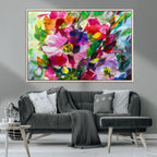Oil Flower Abstract Canvas Print