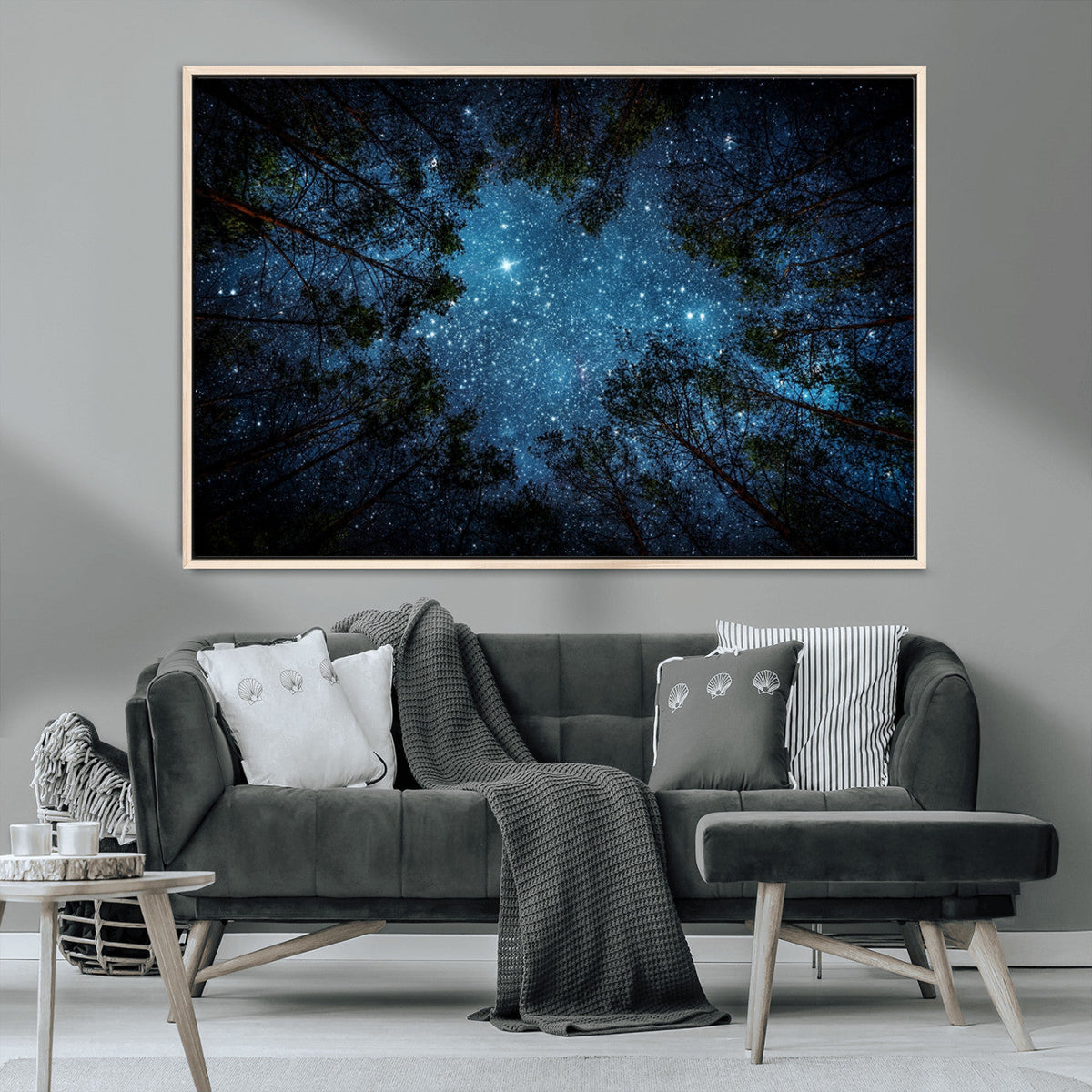 Forest and Stars Wall Art Canvas Print
