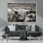 Cow Focus Canvas Wall Art Print