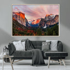 Yosemite Half Dome Wall Art Canvas Print El Capitan
