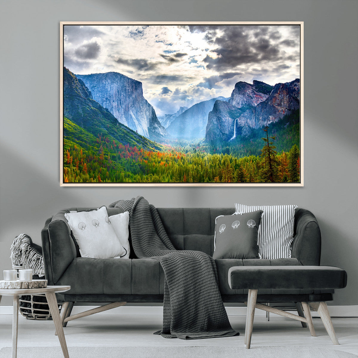Yosemite Park Half Dome 3 Panel Canvas Print | Large Giclée Landscape Wall Art