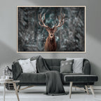 Wall Art Deer Art Animal Canvas, Framed Wall Art Deer Canvas