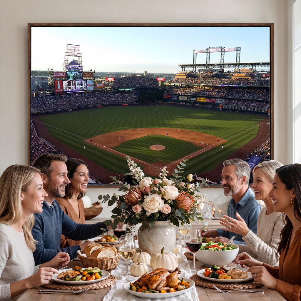 Colorado Rockies Coors Field Wall Art Canvas Print, MLB Baseball Stadium