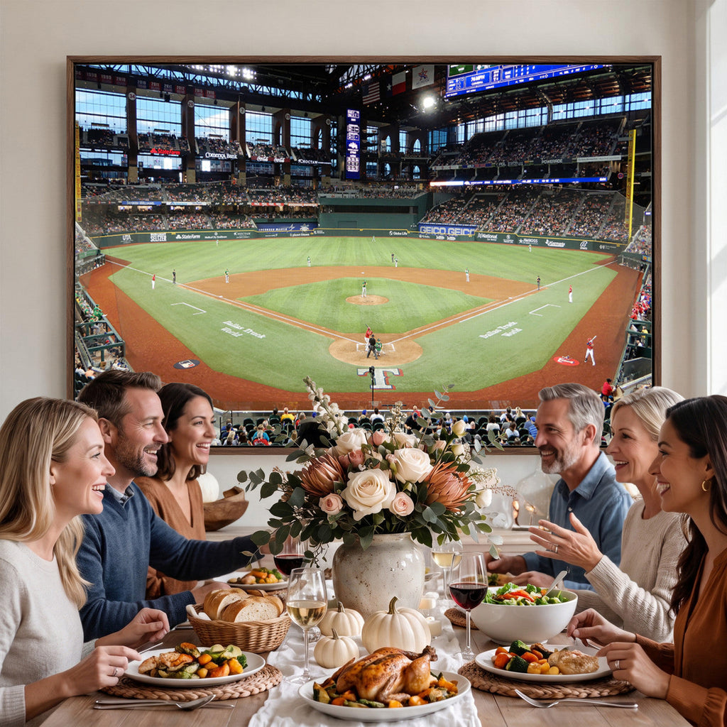 Texas Rangers Baseball Team Print, Arlington Globe Life Field Stadium Wall Art