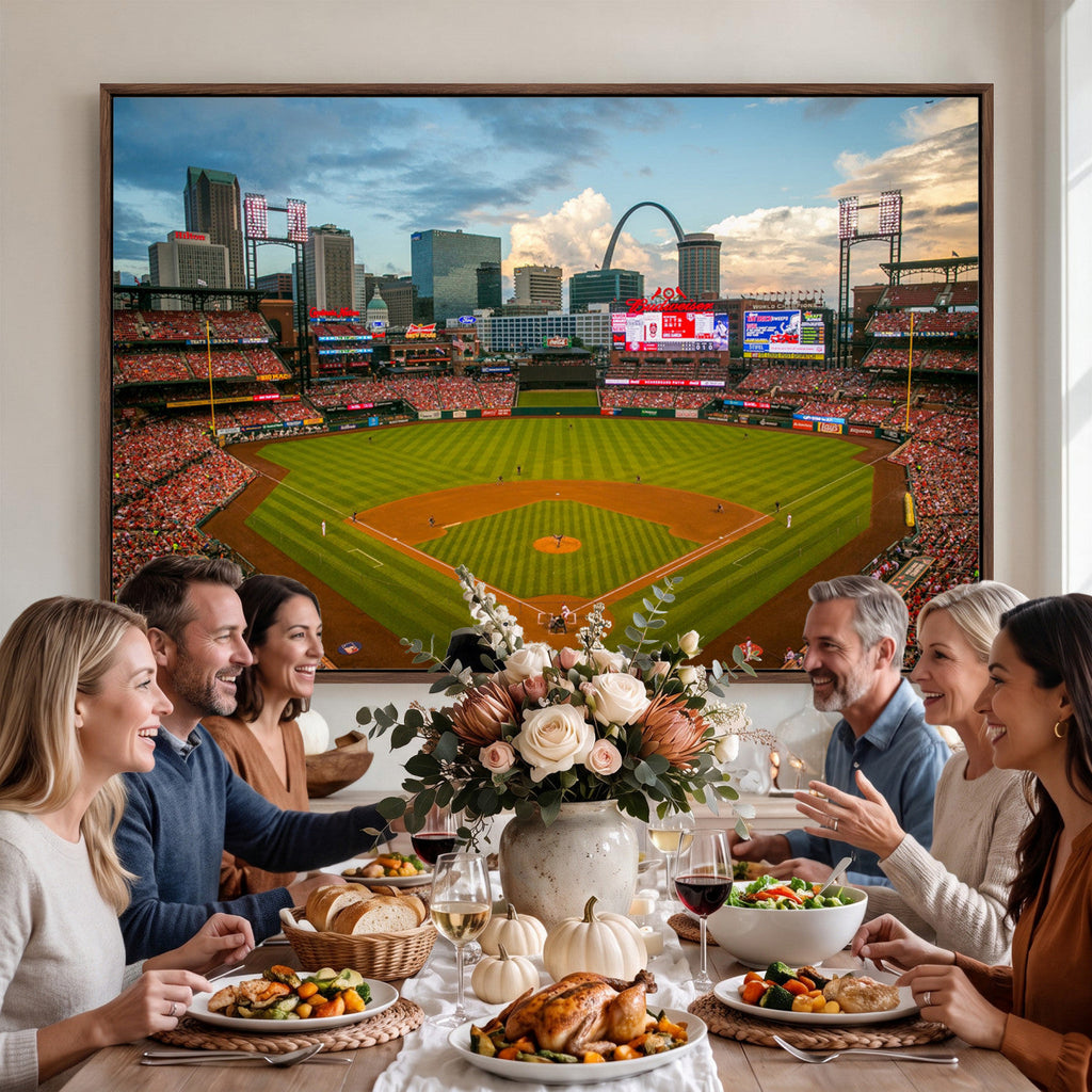 St. Louis Cardinals Baseball Team Print, Busch Stadium Wall Art, Framed and Ready to Hang