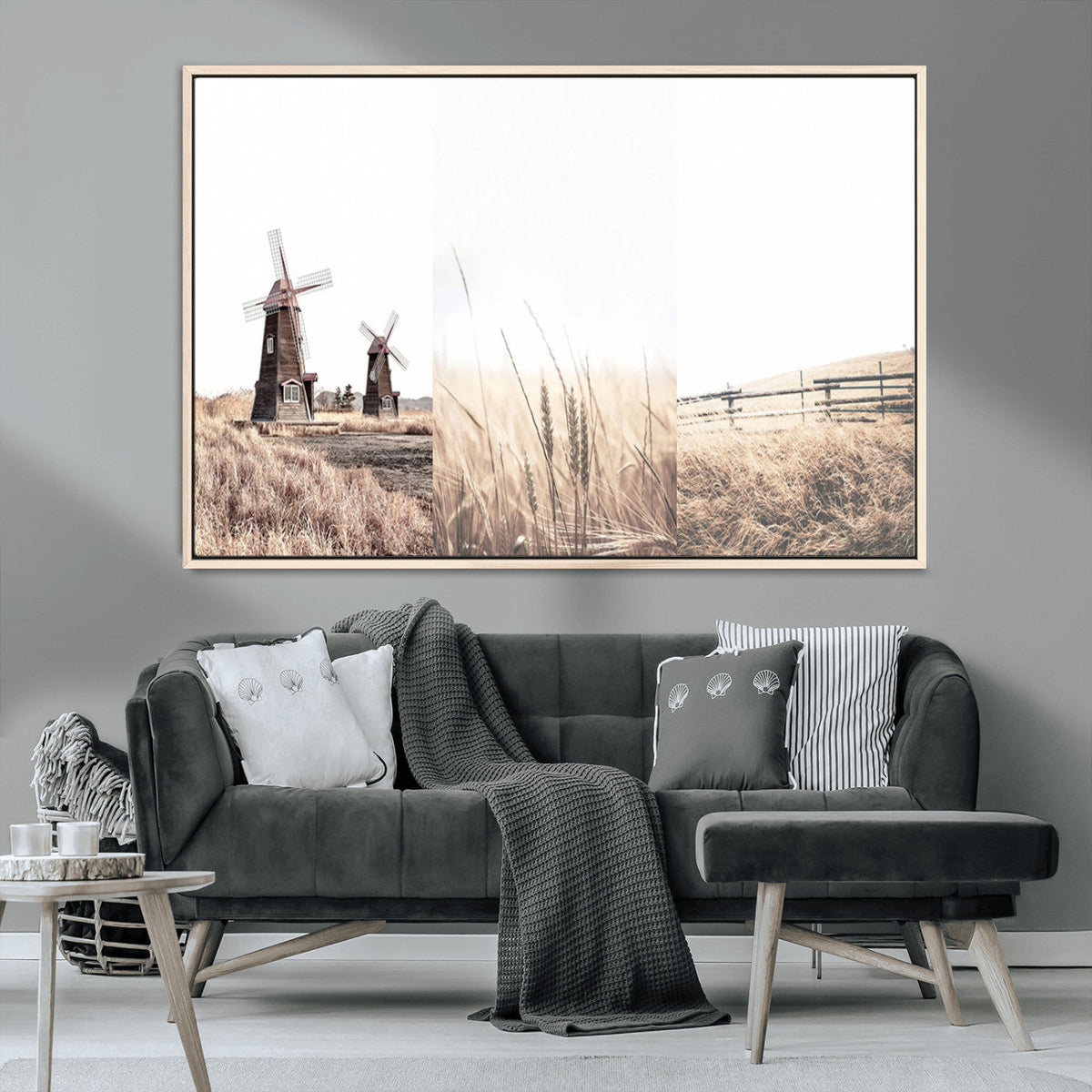 Farm Prints, Set of 6 Farmhouse Wall Art Canvas, Country House Decor