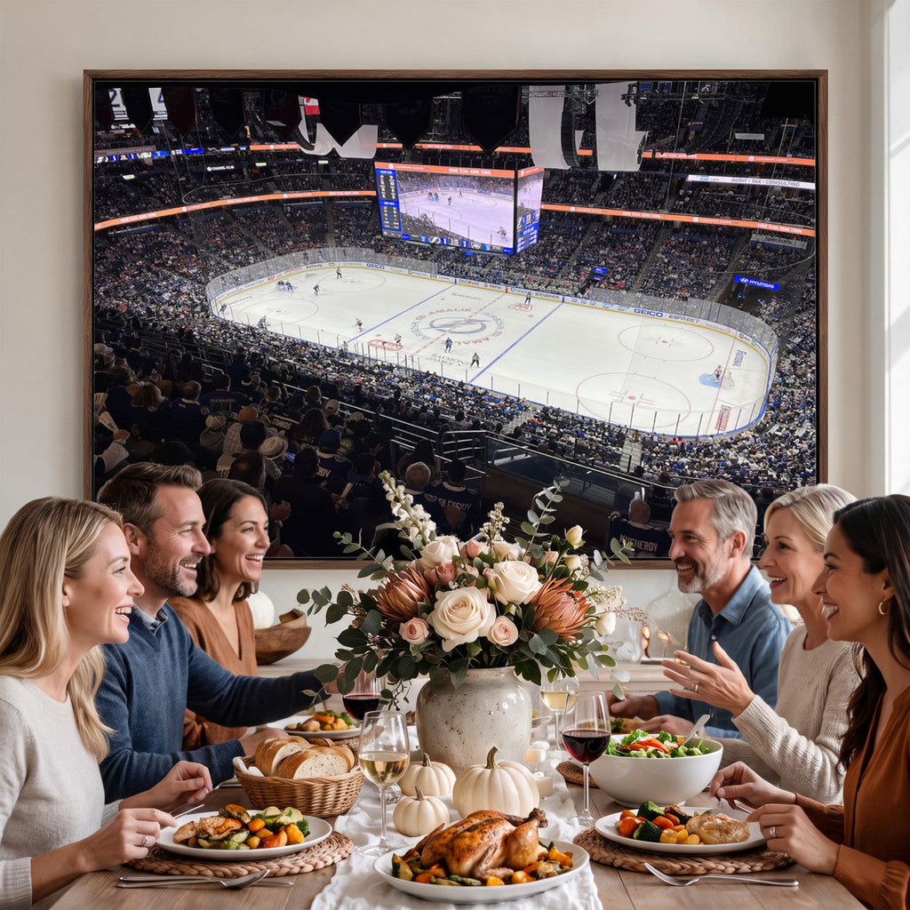 Amalie Arena Florida Wall Art Canvas Print, NHL Hockey, Framed and Ready to Hang