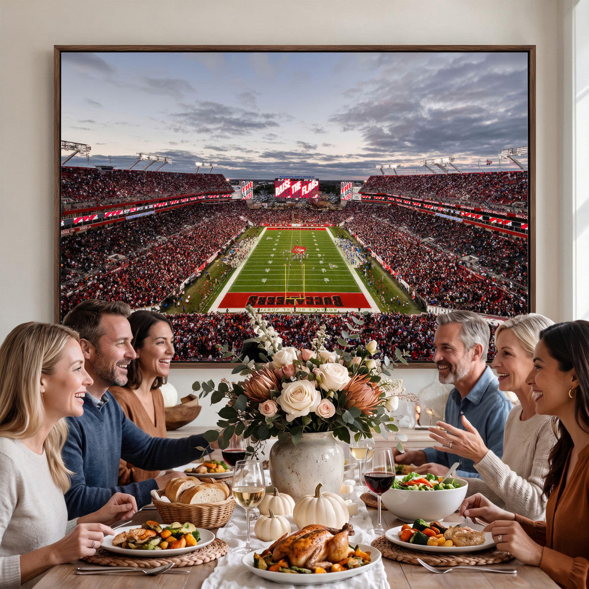 Florida Tampa Raymond James Stadium Wall Art Canvas Print