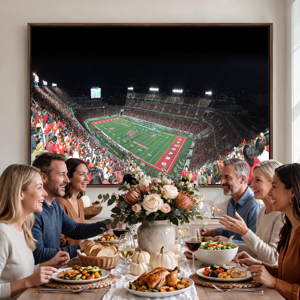 Houston Cougars Football Team Print, Houston TDECU Stadium