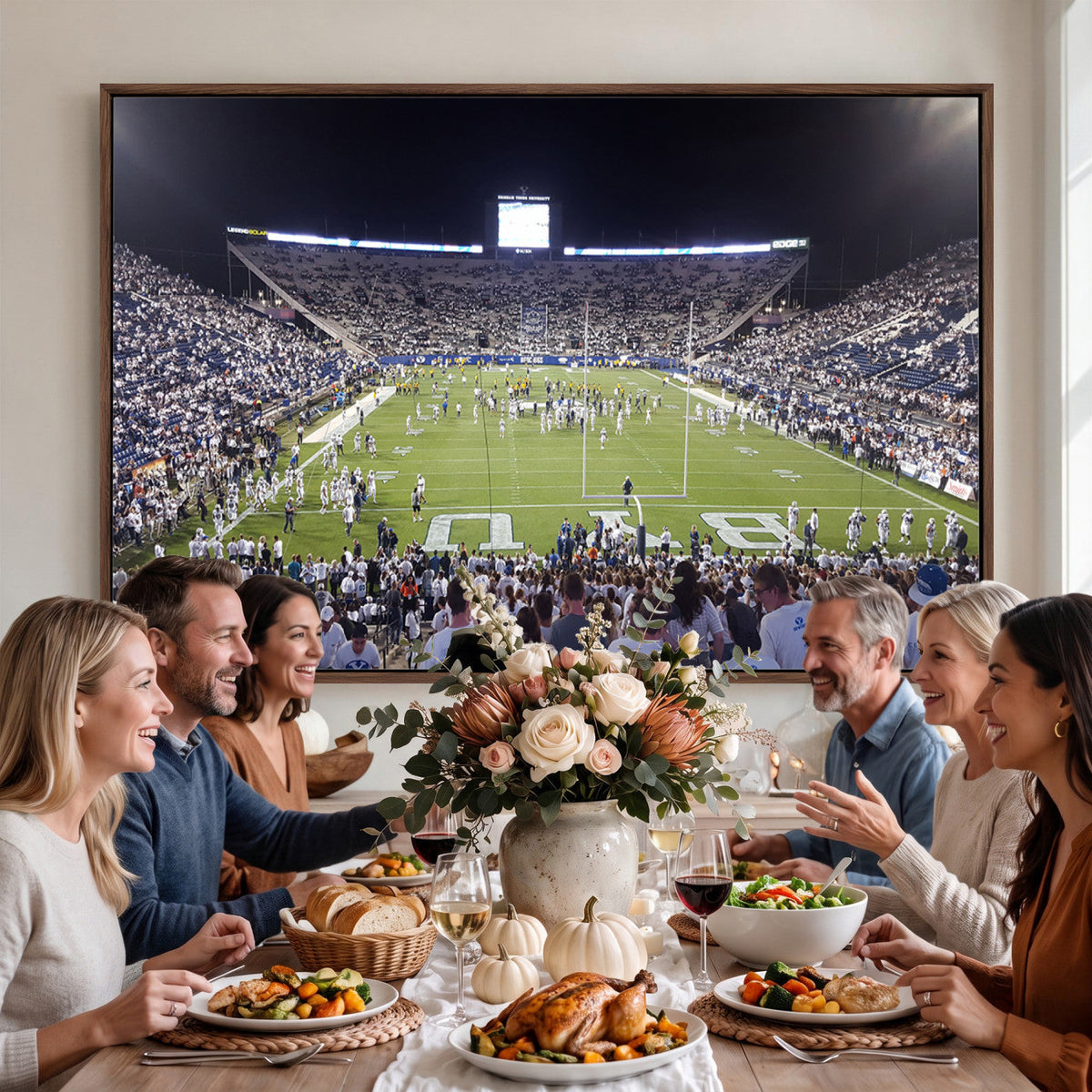 Brigham Young University Cougars Football Print Canvas