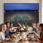 University of Michigan Wolverines Football Team Print, Ann Arbor, Home Bar Wall Decor