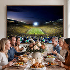 University of Michigan Wolverines Football Team Print, Ann Arbor, Extra Large Game Room Wall Decor