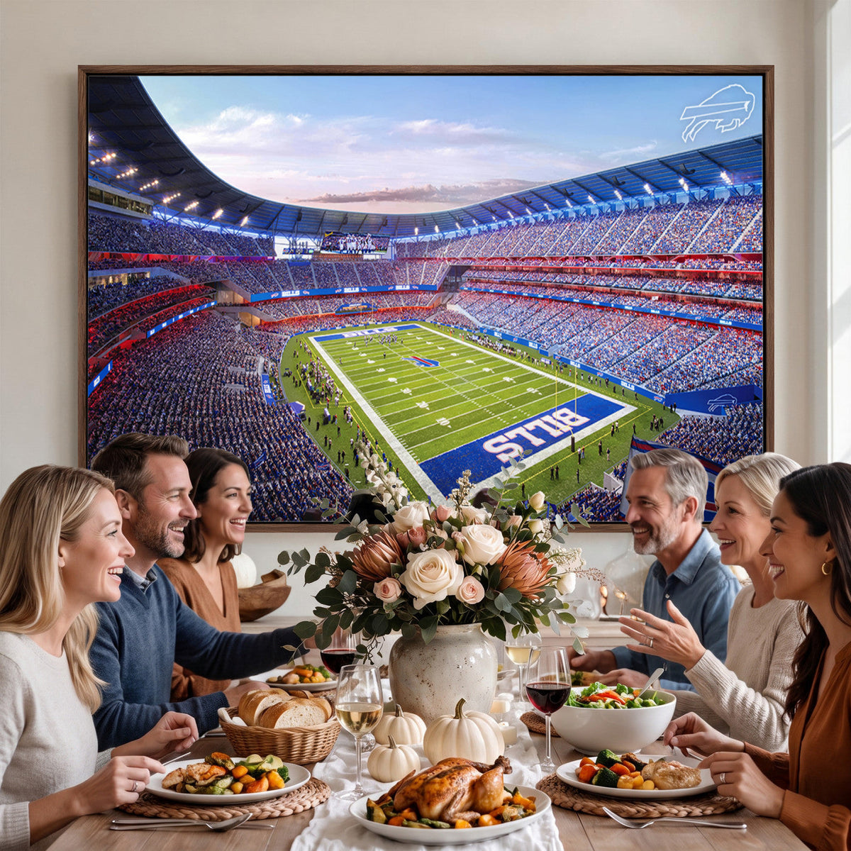 Buffalo Bills Football Team Print Canvas, Buffalo Highmark Stadium