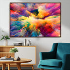 Blazing Vibrant Colors Cloud Wall Art Canvas Print