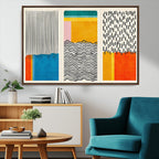 Canvas Print Wall Art Abstract Illustration Art Boho, Framed Abstract Boho Art