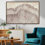 Tree Ring Wall Art Triptych, Rustic Wood Ring Canvas Print