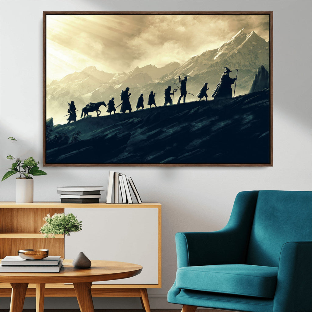 Fellowship Journey Wall Art | Fantasy Adventure Canvas Print