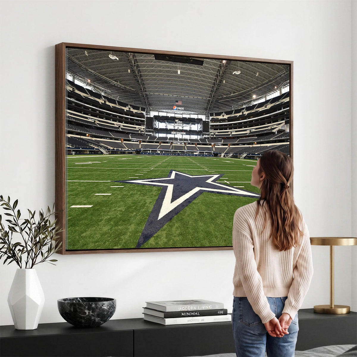 Dallas Cowboys Football Team Print - Arlington AT&T Stadium
