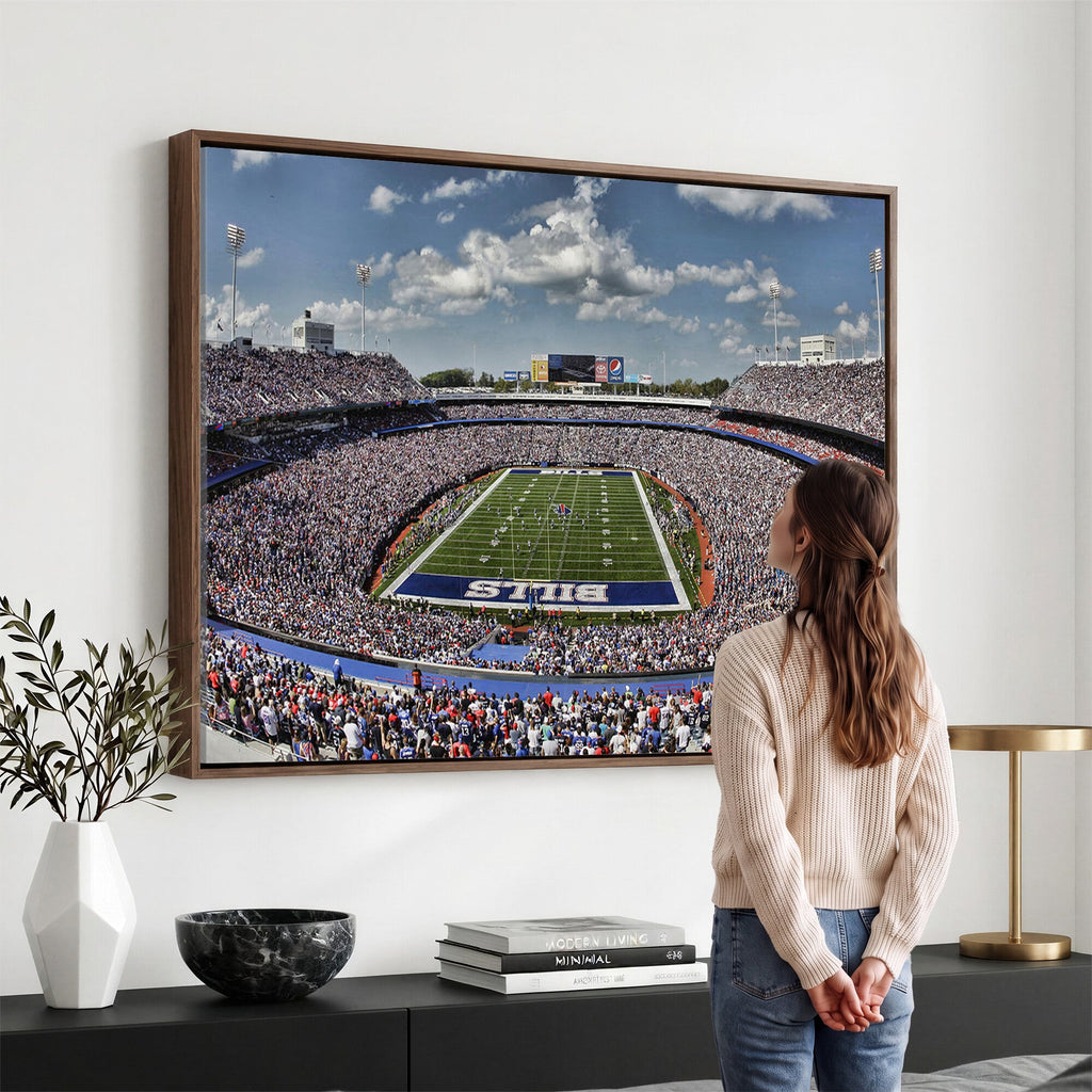 Buffalo Bills Highmark Stadium Wall Art Canvas Print, Bills Game Day Decor