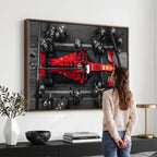 Ferrari Pit Stop Canvas Wall Art | Precision and Speed