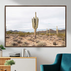 Saguaro Cactus Wall Art | Framed Desert Canvas Artwork