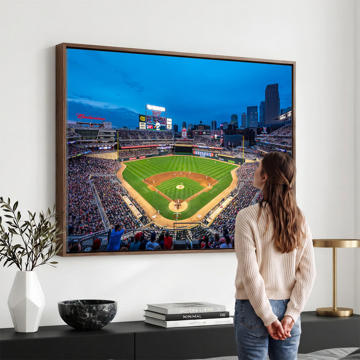 Target Field Stadium Wall Art Canvas Print, Minnesota Twins