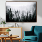 Tropical Surf Wall Art Canvas Print, Framed Palm Tree View Art, Boho Beach House Decor