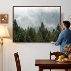 Misty Mountain Forest Wall Art Canvas Print