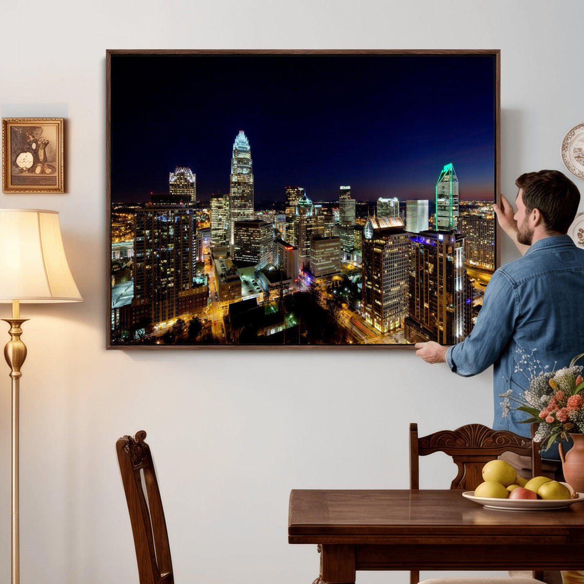 Atlanta Skyline Wall Art Canvas Print | Modern Cityscape