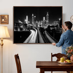 Atlanta Skyline Wall Art Canvas Print, Atlanta Downtown Night Cityscape
