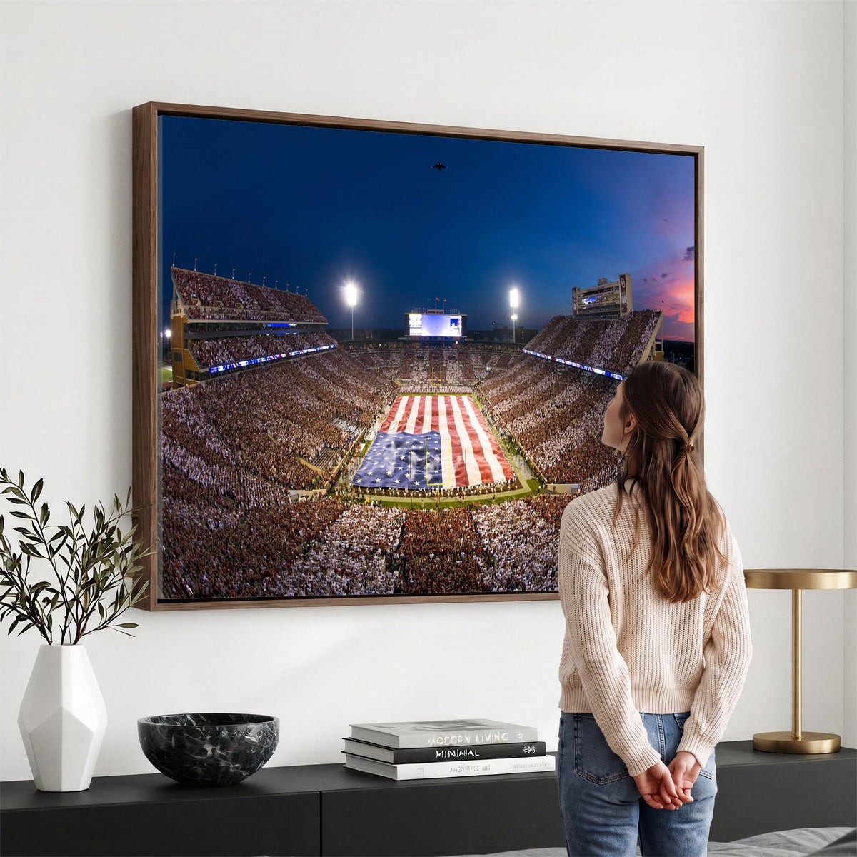 Oklahoma Sooners Memorial Stadium Wall Art Canvas Print