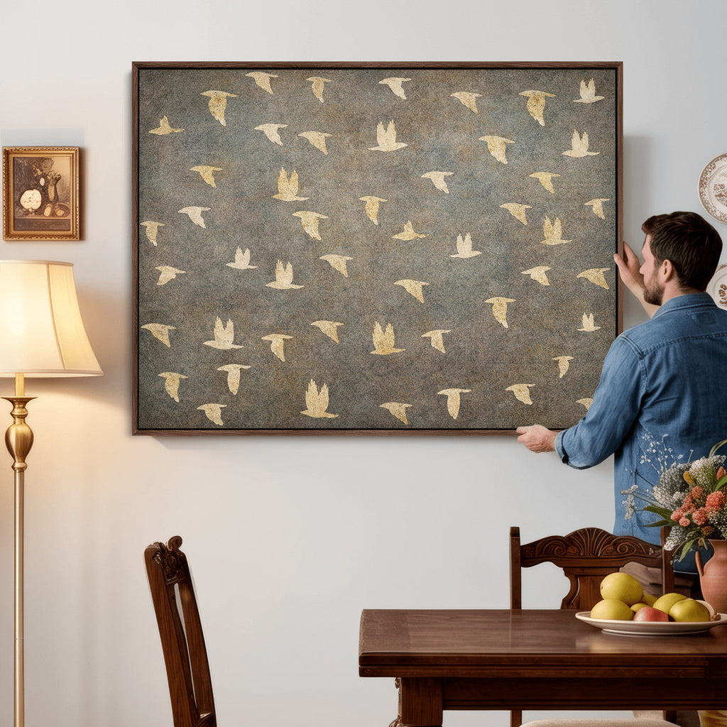 Abstract Birds Wall Art Canvas Print