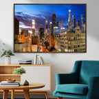 Los Angeles Night Wall Art Canvas Print