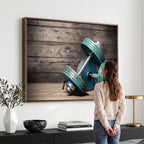 Dumbbell and Sport Wall Art Canvas Print