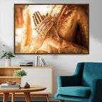 Buddha Statue Hands Wall Art Canvas Print
